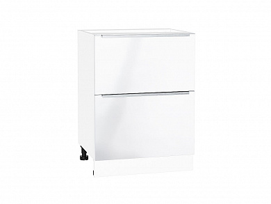 Шкаф нижний с 2-мя ящиками Фьюжн 816*600*480 Angel / Белый