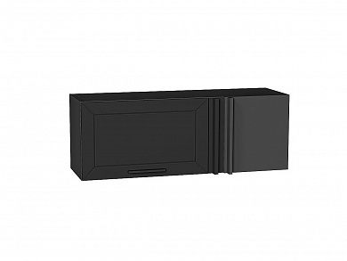 Шкаф верхний прямой угловой горизонтальный Глетчер 358*1000*350 Маренго Силк / Graphite