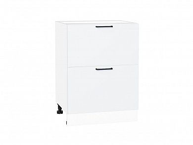 Шкаф нижний с 2-мя ящиками Флэт 816*600*478 White In 2S / Белый