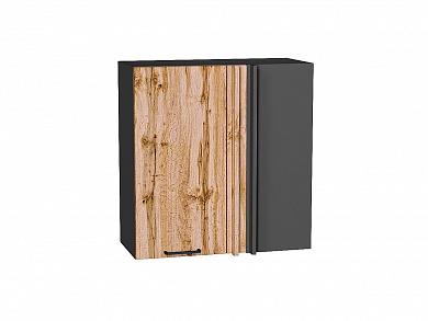 Шкаф верхний прямой угловой Флэт 716*700*345 Wotan Oak 2S / Graphite