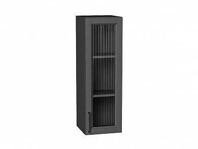 Шкаф верхний с 1-ой остекленной дверцей Сканди 920*300*320 Stormy Silkwood / Graphite
