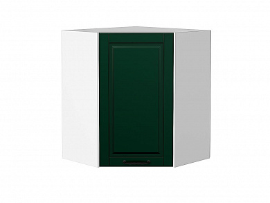 Шкаф верхний угловой Дублин 716*600*600 Special Green / Белый