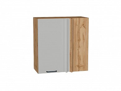 Шкаф верхний прямой угловой Флэт 716*700*345 Light Grey In 2S / Дуб Вотан