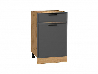 Шкаф нижний с 1-ой дверцей и ящиком Фрейм 816*500*484 Stormy Silk / Дуб Вотан