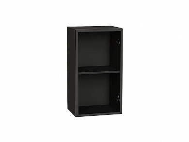 Шкаф верхний с 1-ой остекленной дверцей 716*400*322 Черный / Graphite