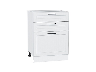 Шкаф нижний с 3-мя ящиками Барселона 816*600*484 Белый / Белый