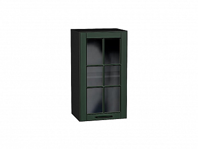 Шкаф верхний с 1-ой остекленной дверцей Дублин 716*400*318 Special Green / Graphite
