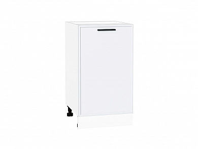 Шкаф нижний с 1-ой дверцей Фрейм 816*450*484 White Silk / Белый