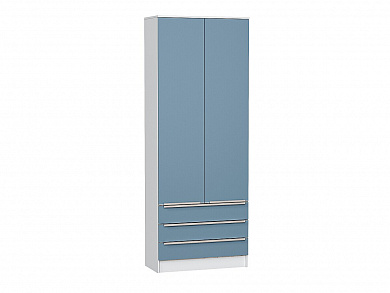 Шкаф двухстворчатый Стиль ШК-803 с ящиками 2110*800*376 Silky Blue