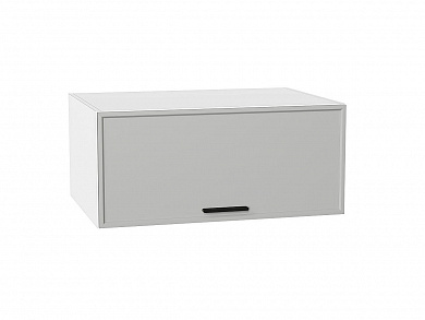 Шкаф верхний горизонтальный глубокий Фрейм 358*800*580 Grey Silk / Белый
