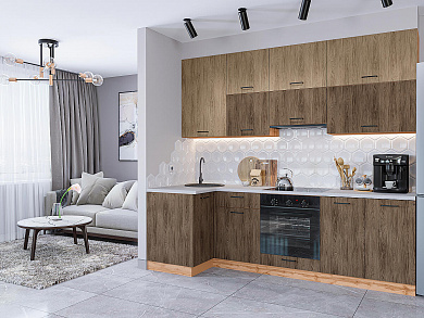 Флэт-04 2340*1000/2500*600 Natural Casella Oak 2S/Brown Casella Oak 2S