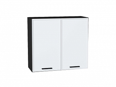 Шкаф верхний с 2-мя дверцами Фрейм 716*800*324 White Silk / Graphite