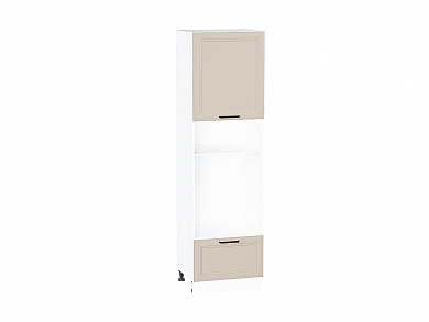 Шкаф пенал с 1-ой дверцей и ящиком под технику Нео 2132*600*576 Cream Silk / Белый