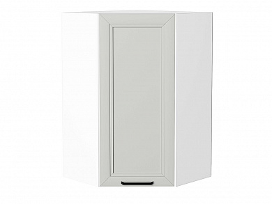 Шкаф верхний угловой Нео 920*600*600 Grey Silk / Белый