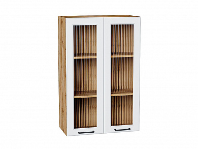 Шкаф верхний с 2-мя остекленными дверцами Барселона 920*600*324 Белый / Дуб Вотан