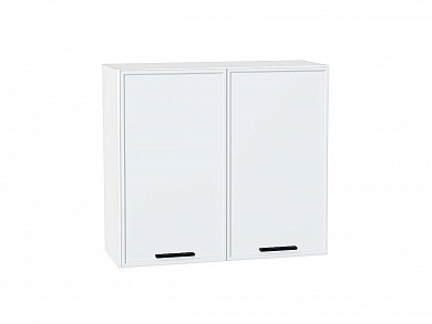 Шкаф верхний с 2-мя дверцами Фрейм 716*800*324 White Silk / Белый