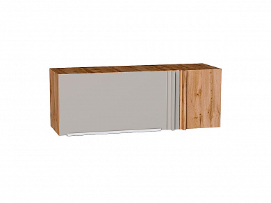 Шкаф верхний прямой угловой горизонтальный Фьюжн 358*1000*350 Clay Silk / Дуб Вотан