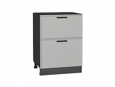 Шкаф нижний с 2-мя ящиками Фрейм 816*600*484 Grey Silk / Graphite