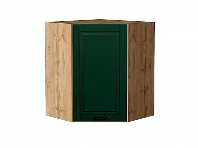 Шкаф верхний угловой Дублин 716*600*600 Special Green / Дуб Вотан