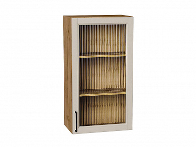 Шкаф верхний с 1-ой остекленной дверцей Сканди 920*500*320 Cream Silkwood / Дуб Вотан