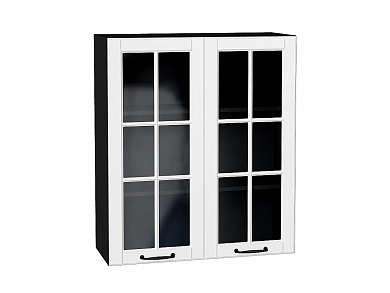 Шкаф верхний с 2-мя остекленными дверцами Дублин 920*800*318 Special White / Graphite