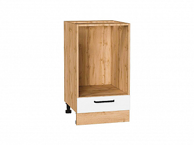 Шкаф нижний под духовку Нео 816*450*476 White Silk / Дуб Вотан