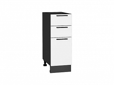 Шкаф нижний с 3-мя ящиками Лайт 816*300*478 Special White / Graphite