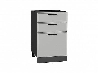 Шкаф нижний с 3-мя ящиками Фрейм 816*500*484 Grey Silk / Graphite