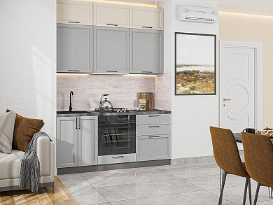 Сканди-06 2500*1800*600 Cream Silkwood/Grey Silkwood