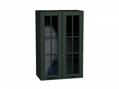 Шкаф верхний с 2-мя остекленными дверцами Дублин 920*600*318 Special Green / Graphite