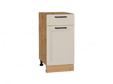 Шкаф нижний с 1-ой дверцей и ящиком Нео 816*400*478 Cream Silk / Дуб Вотан