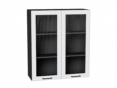 Шкаф верхний с 2-мя остекленными дверцами Барселона 920*800*324 Белый / Graphite