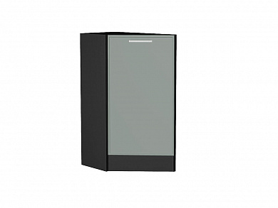 Шкаф нижний торцевой Квадро 816*296*555 Аквамарин / Graphite