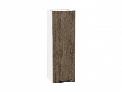 Шкаф верхний с 1-ой дверцей Флэт 920*300*318 Brown Casella Oak 2S / Белый