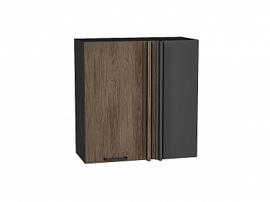 Шкаф верхний прямой угловой Флэт 716*700*345 Brown Casella Oak 2S / Graphite