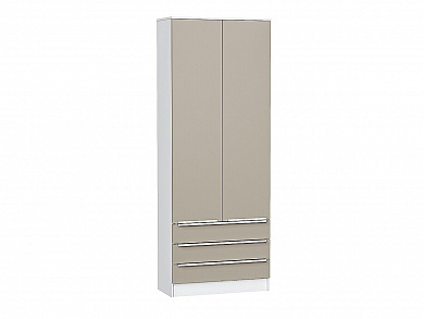 Шкаф двухстворчатый Стиль ШК-803 с ящиками 2110*800*376 Silky Grey