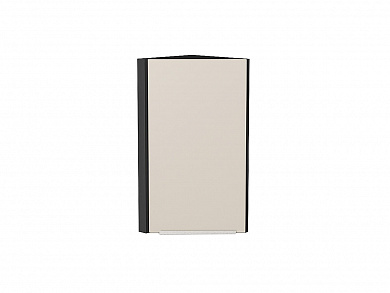 Шкаф верхний торцевой Фьюжн 716*300*306 Cream Silk / Graphite