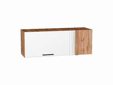 Шкаф верхний прямой угловой горизонтальный Лайт 358*1000*350 Special White / Дуб Вотан