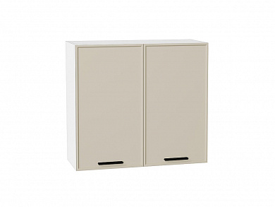 Шкаф верхний с 2-мя дверцами Фрейм 716*800*324 Cream Silk / Белый