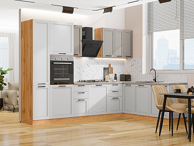 Нео-03 2140*3000/2100*600 Clay Silk/Grey Silk