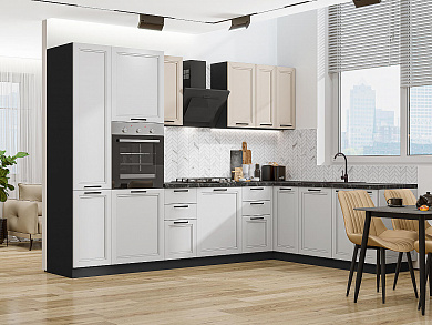 Нео-03 2140*3000/2100*600 Cream Silk/Grey Silk