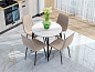 Стол Uni-Form-R.2B 800*800*750 SBlack/White Matt Marble