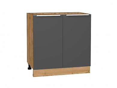 Шкаф нижний с 2-мя дверцами Фьюжн 816*800*480 Stormy Silk / Дуб Вотан
