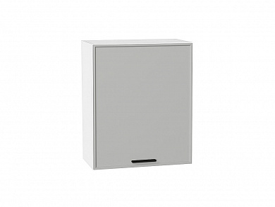 Шкаф верхний с 1-ой дверцей Фрейм 716*600*324 Grey Silk / Белый