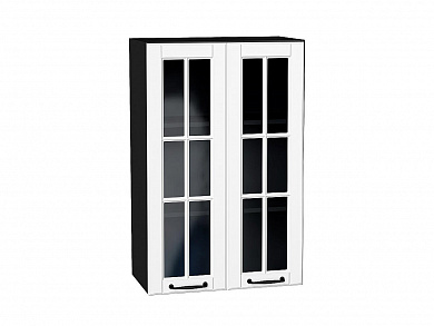 Шкаф верхний с 2-мя остекленными дверцами Дублин 920*600*318 Special White / Graphite