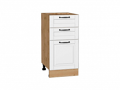 Шкаф нижний с 3-мя ящиками Дублин 816*400*478 Special White / Дуб Вотан