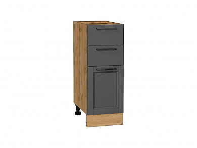 Шкаф нижний с 3-мя ящиками Сканди 816*300*480 Stormy Silkwood / Дуб Вотан