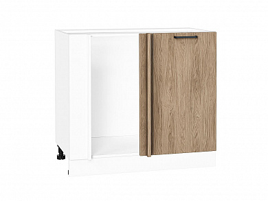 Шкаф нижний угловой Флэт 816*890*478 Natural Casella Oak 2S / Белый
