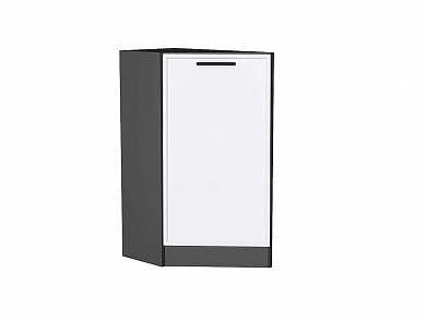 Шкаф нижний торцевой Фрейм 816*296*558 White Silk / Graphite