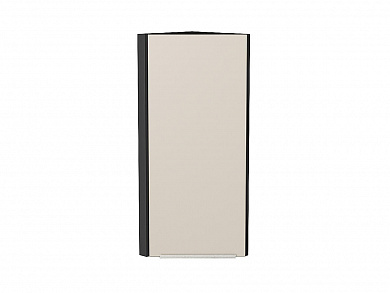 Шкаф верхний торцевой Фьюжн 920*300*306 Cream Silk / Graphite